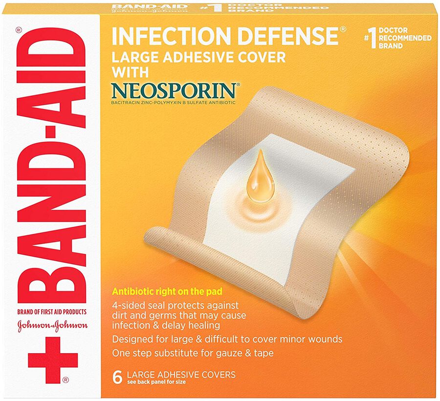 HSA Eligible BandAid Infection Defense Large Adhesive Cover with